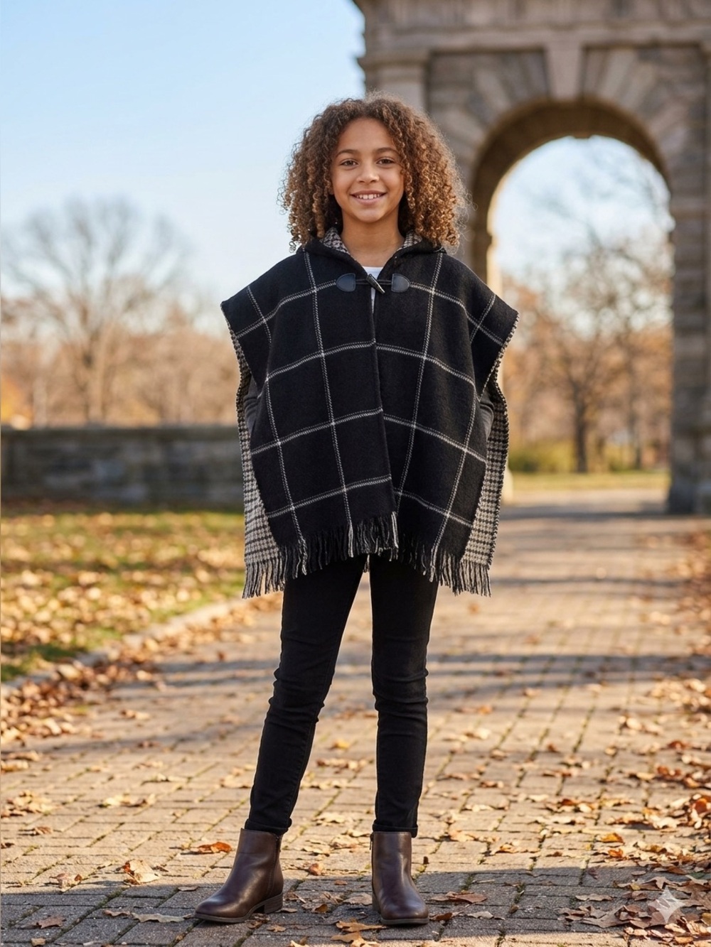 ZARA KIDS HOODED PONCHO